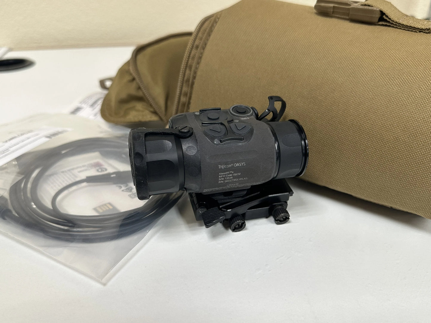 Trijicon OASYS SkeetIRx Micro 640 Multi Purpose Thermal Monocular with IR Laser – Clip On, Handheld, Helmet Mounted or Weapon Mounted